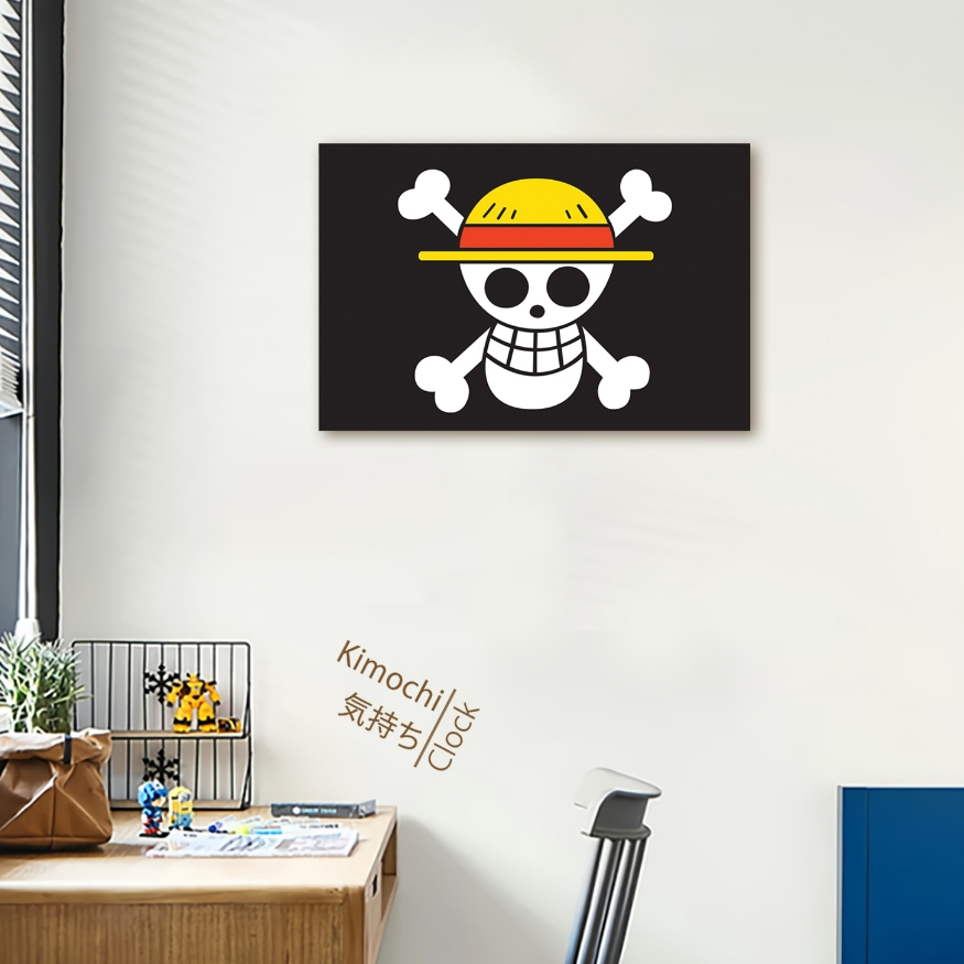 HIASAN DINDING ONE PIECE LUFFY GANTUNGAN DINDING LOGO BENDERA ONE PIECE MUGIWARA LUFFY