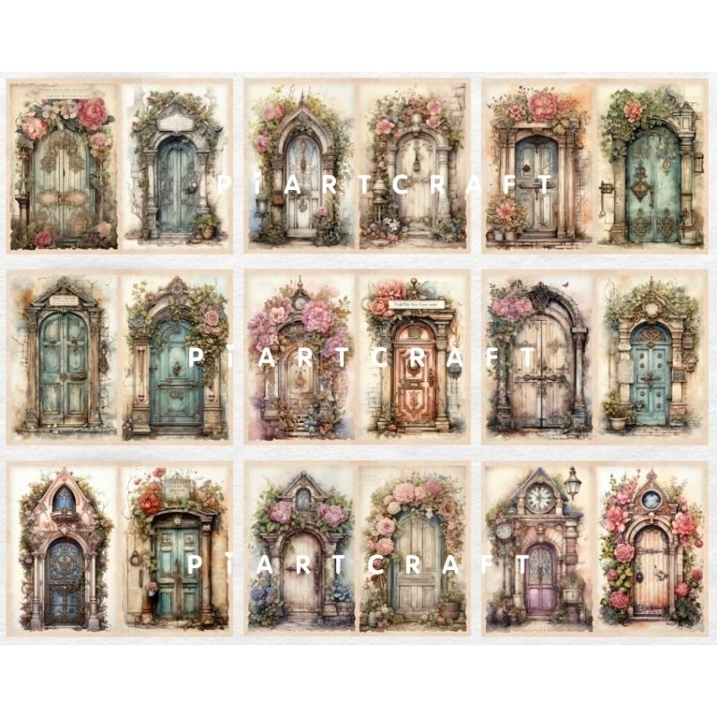 

JUNK JOURNAL- Paper / Kertas Background journal scrapbook (18 pcs) / DiY scrapbook /vintage journal
