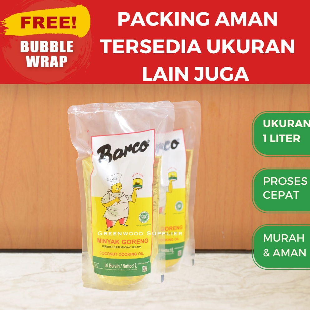 

BEST SELLER Barco Minyak Goreng Kelapa Coconut Oil 1 Liter Per Pcs