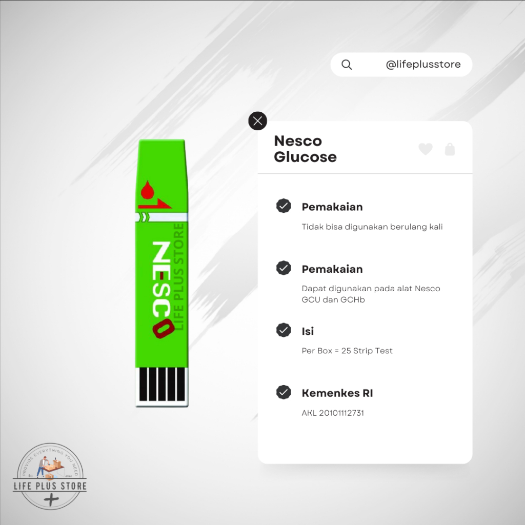 Strip Nesco Gula Nesco Glucose Strip Gula Nesco Gula Darah Nesco Blood Glucose