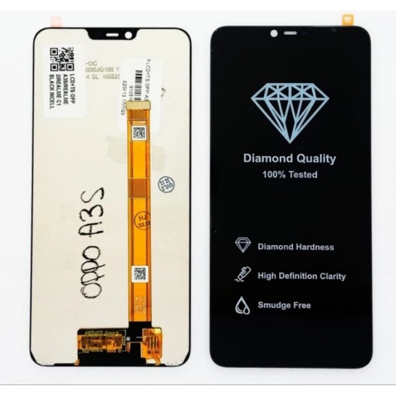 LCD OPPO A3S HITAM ORIGINAL