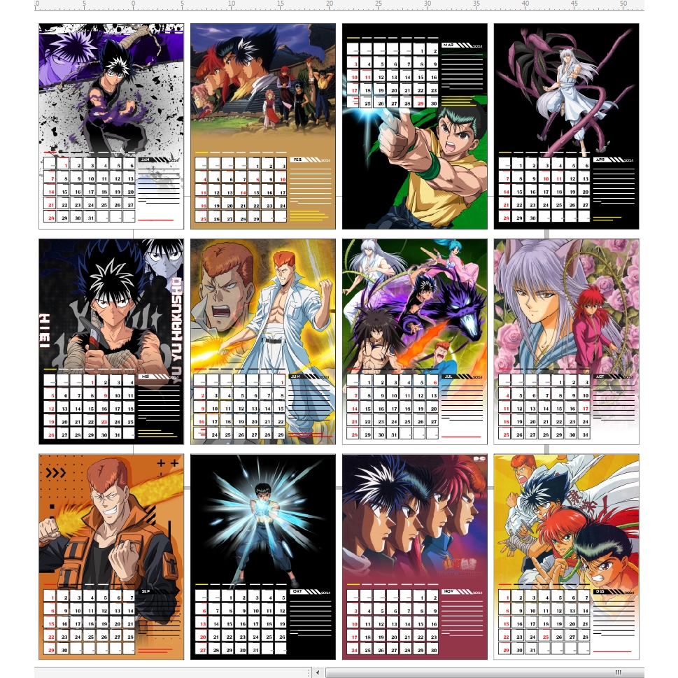 

Kalender 2025 YUYU HAKUSHO Kalender Dinding Calendar bisa custom desain