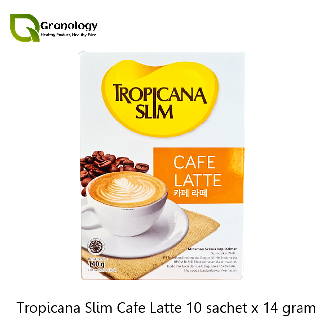 

Tropicana Slim Cafe Latte Sugar Free Kopi Krimer 1 Box isi 10 Sachet