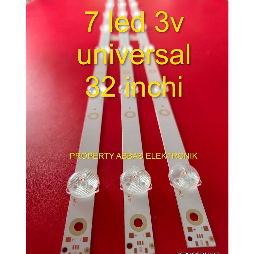 led backlight multi universal 32 inchi 7 kancing 7 led 3v universal multi