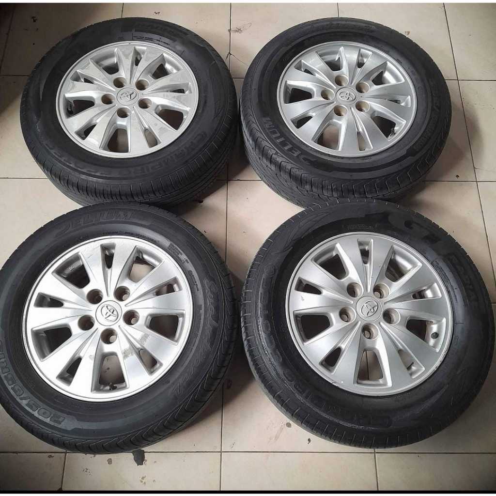 VELG MOBIL BEKAS SEKEN ORIGINAL STD INNOVA R15X6 5X114ET45 SLV + BAN GT(2)DELIUM(2) 205 65 R15
