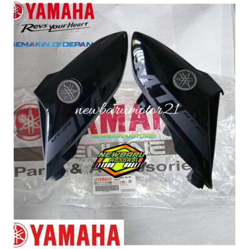 SCOOP AIR GUIDE SAYAP TANGKI NEW MT25 MT 25 HITAM GLOSSY ASLI ORIGINAL YAMAHA