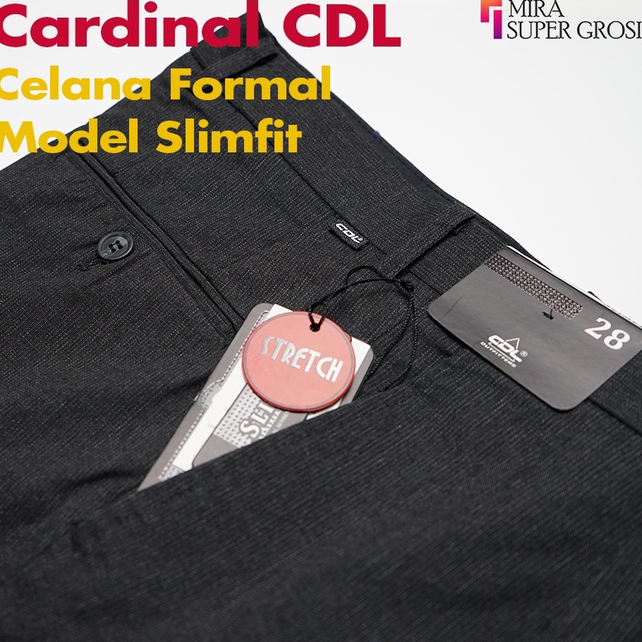 Ready Stok CDL CARDINAL CELANA KAIN KANTOR FORMAL PRIA PANJANG SLIMFIT BAHAN DASAR KAIN WOLL VISCOSE