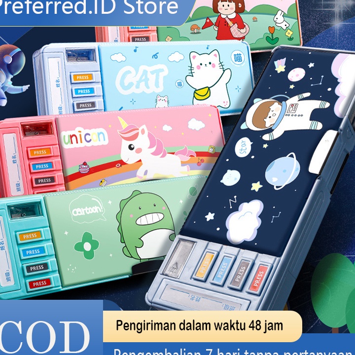 

COD Tempat Pensil Multifungsi Motif Untuk Anak Kotak Pensil Pola Kartun Lapisan Ganda dan Tunggal dengan Rautan Kapasitas