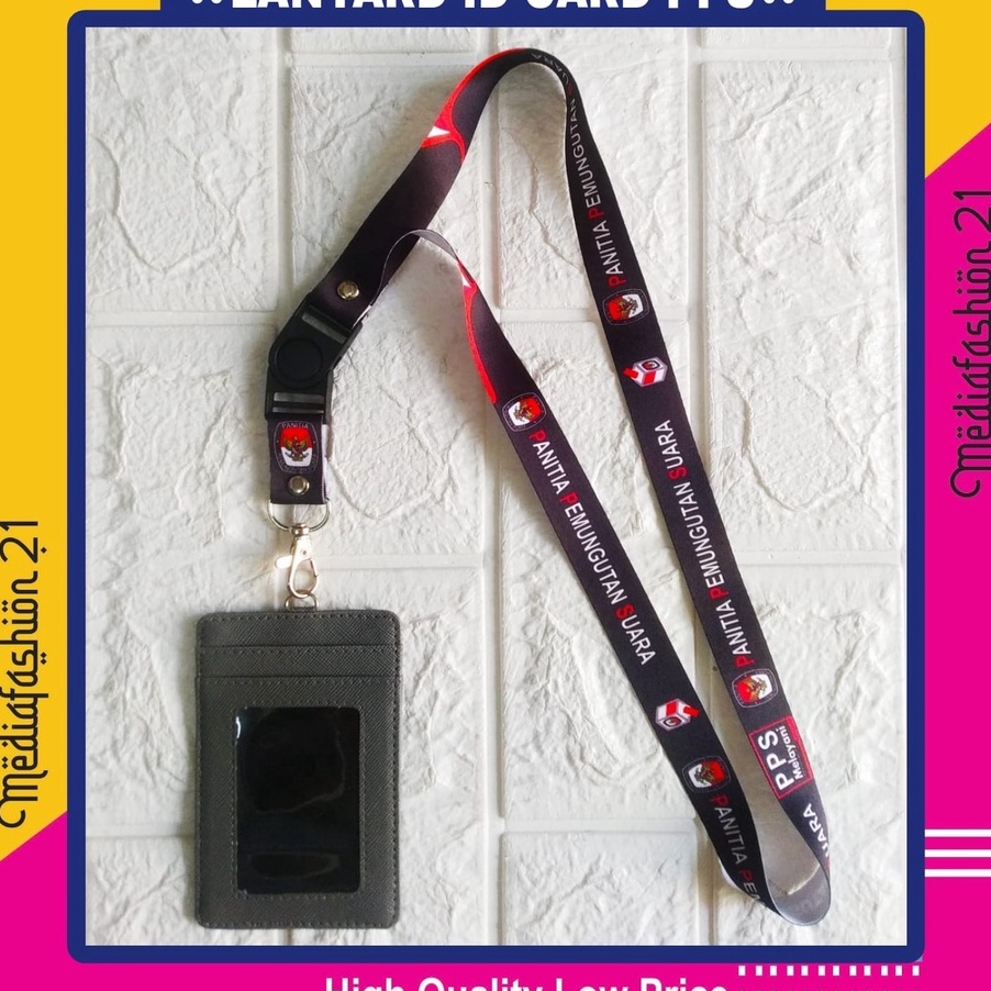

DiSkon Lanyard ID Card Tali Gantungan ID Card PPS PANITIA PEMUNGUTAN SUARA Desain Satu Sisi Ready Stok Dan Custom Minimal Order 5pcs