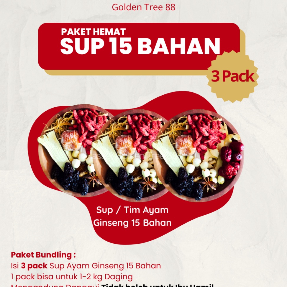 

PENJUALAN CEPATBEST SELLER Paket Hemat 3Pack Tim Ayam Obat Herbal Cina 15 Bahan Ekstra Ginseng Tim Kue Ciak Po Premium Fresh