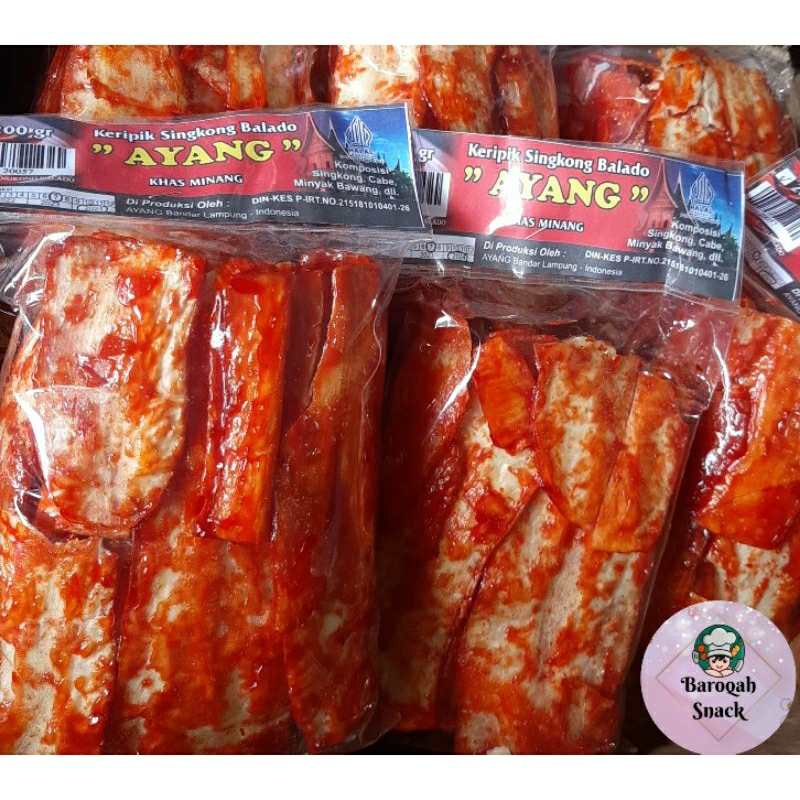 

KERIPIK SINGKONG AYANG BALADO( 200GR) KHAS MINANG(PADANG)