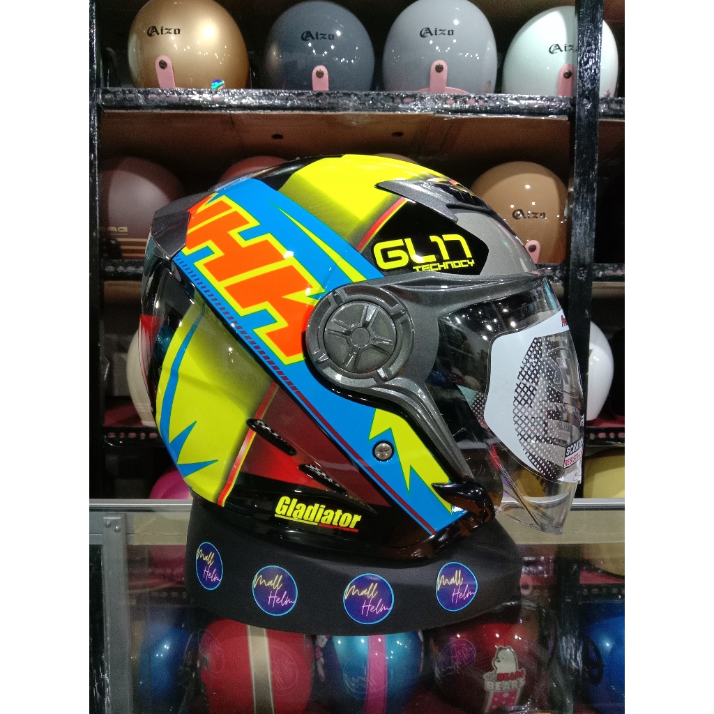 HELM NHK GLADIATOR MOTIF GL17 DOUBLE VISOR