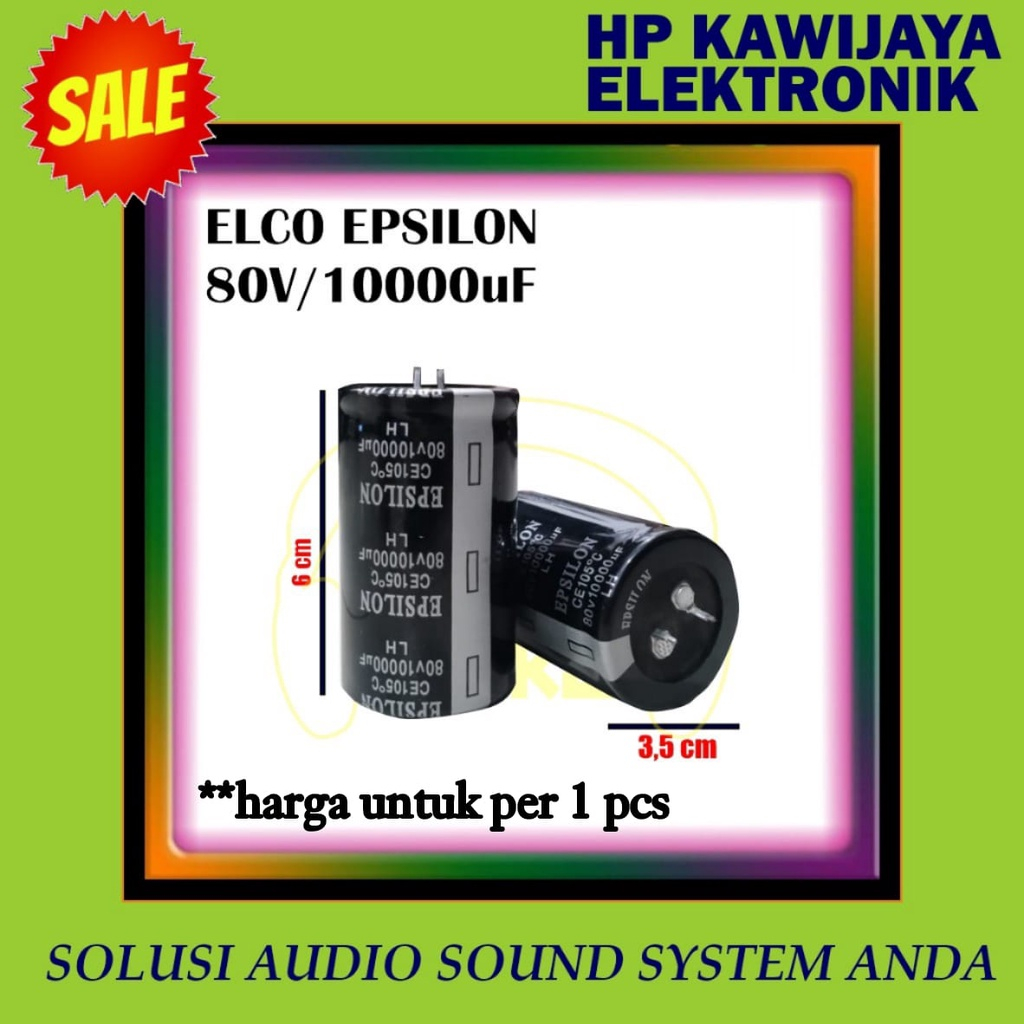 ELCO EPSILON 10000UF 80V elcho epsilon 10000 mikro 80 volt 80volt