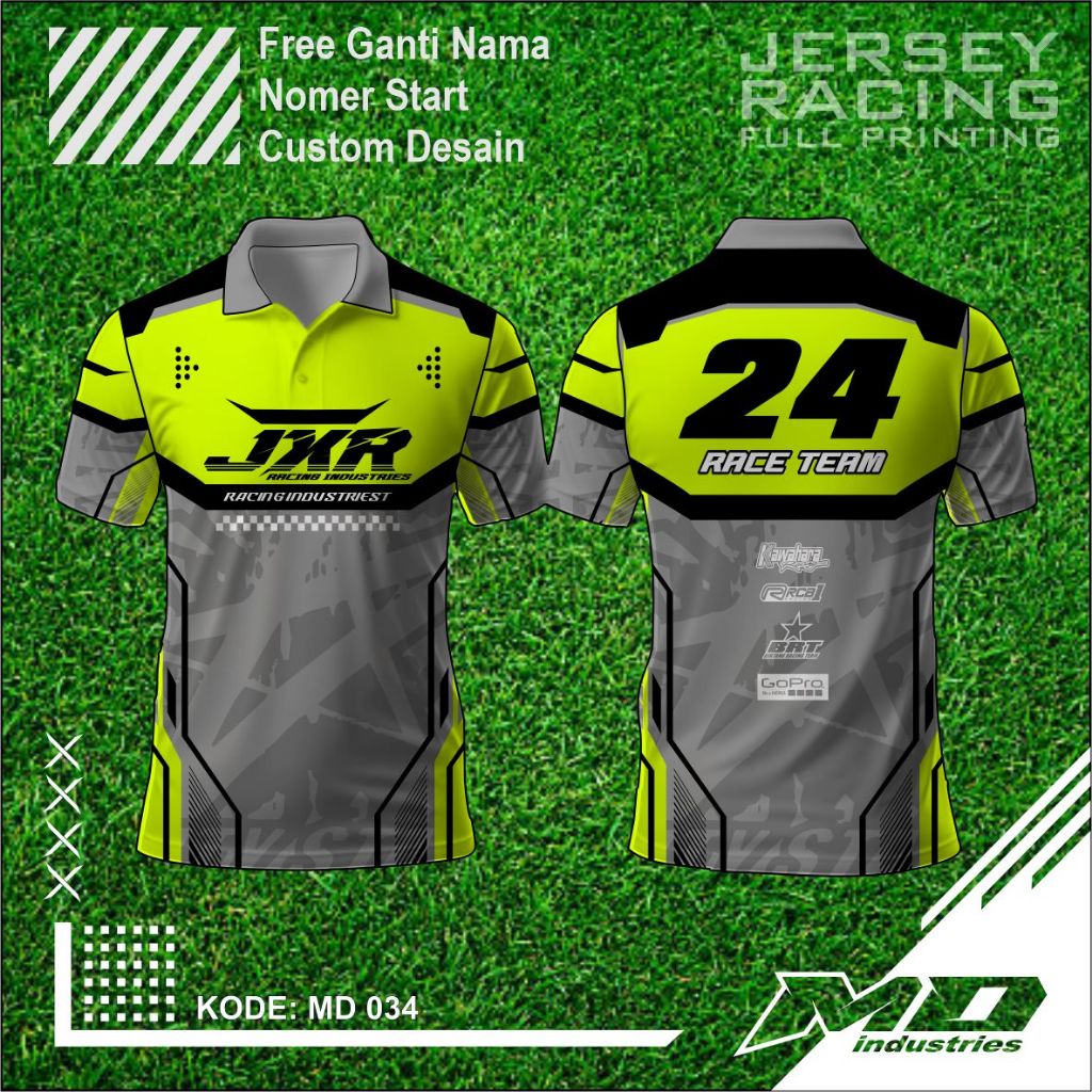 Jersey Balap Desain Keren - Baju Balap Racing Printing - Minimalis