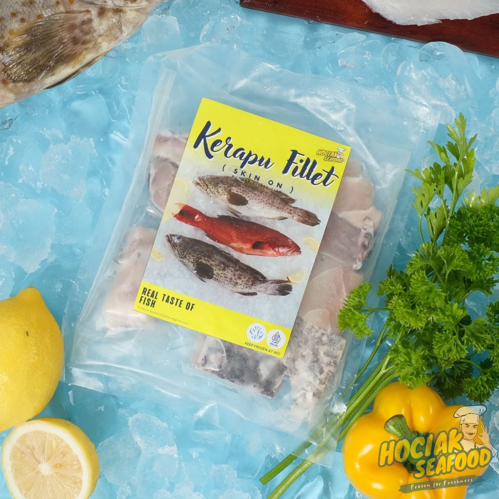 

Kerapu Fillet Skin On/Pakai Kulit 300 gr
