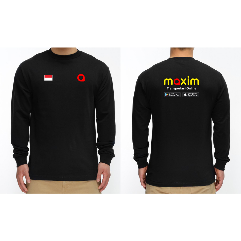 T-SHIRT KAOS MAXIM TRANSPORTASI ONLINE LENGAN PANJANG