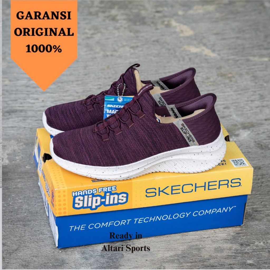 Sepatu pria SKECHERS ULTRA FLEX original asli bnib 232452/BURG