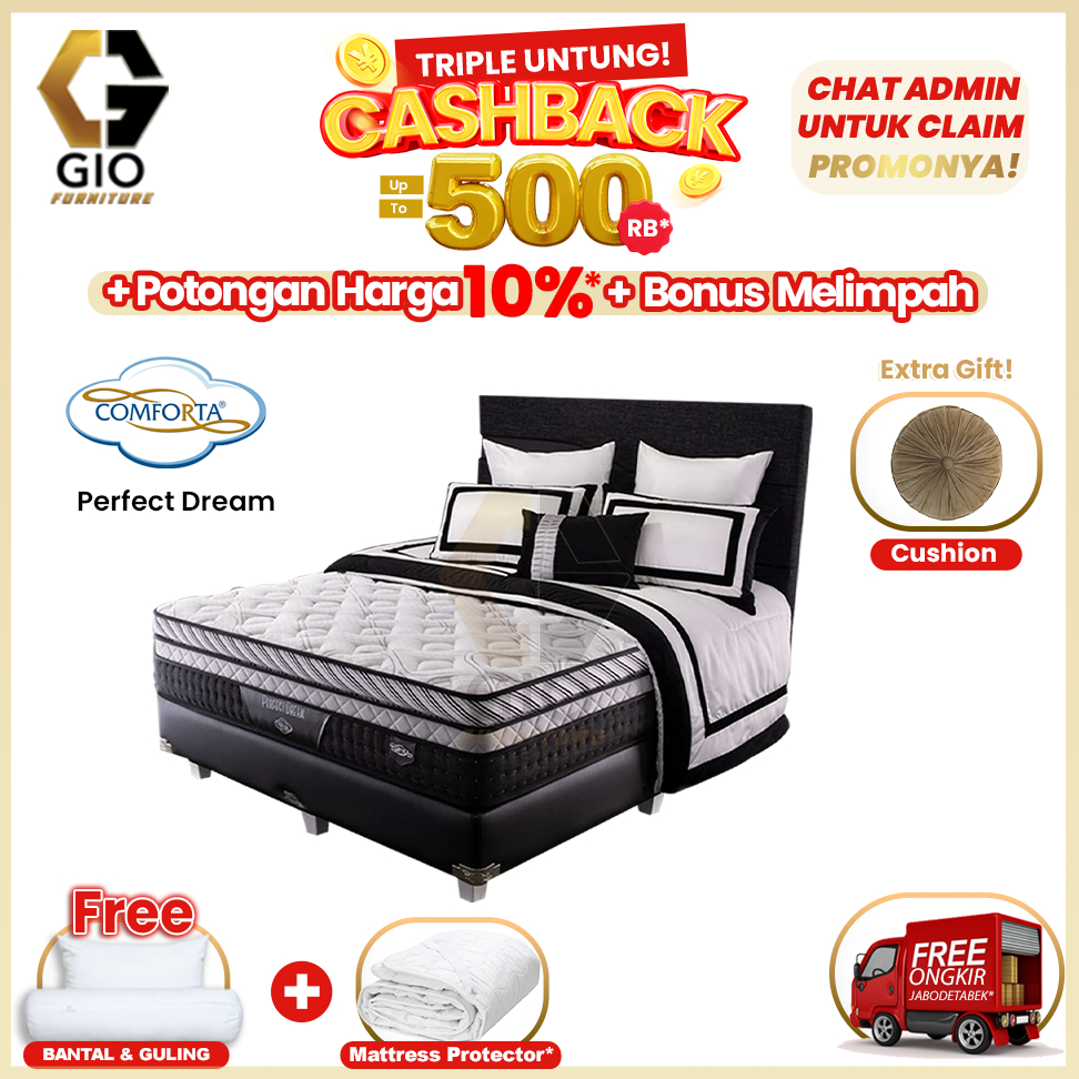 Kasur Comforta Perfect Dream / Comforta Springbed Perfect Dream (Full Set Mattress + Divan + Headboa