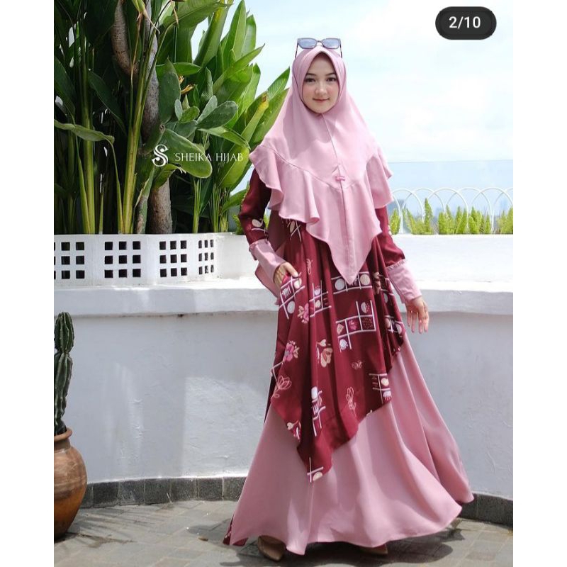 Darienne Dress Maroon by Sheika Hijab Preloved