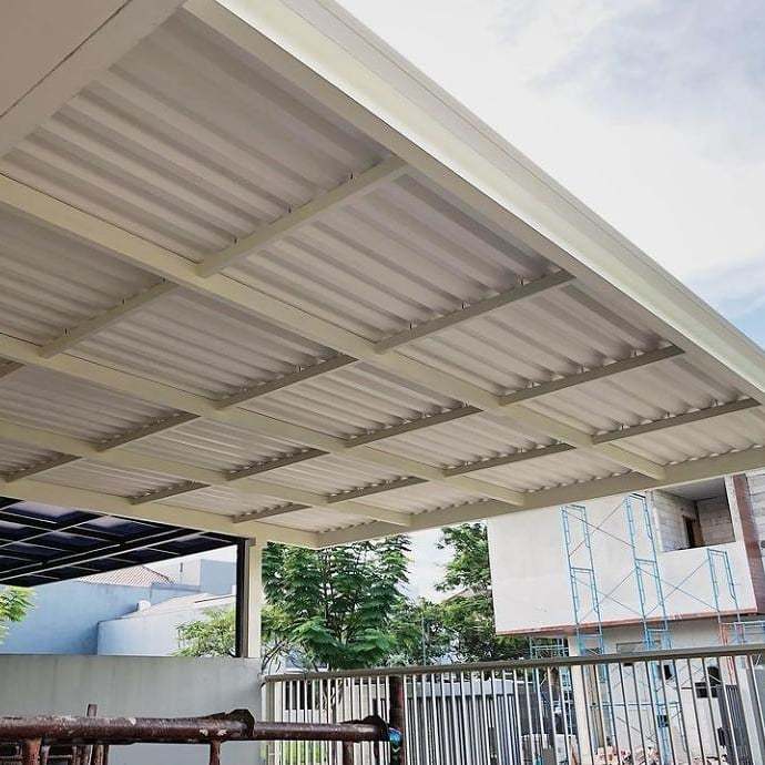 Kanopi upvc rooftop minimalis murah