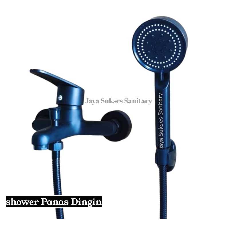 kran shower panas dingin kran bathtub panas dingin hitam