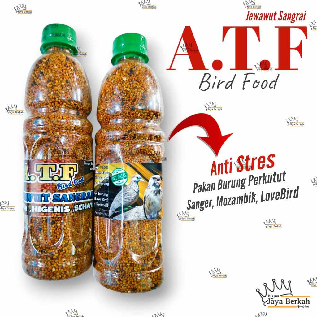 PAKAN BURUNG PERKUTUT SANGER LOVEBIRD JEWAWUT ATF BIRDFOOD ANTI STRES