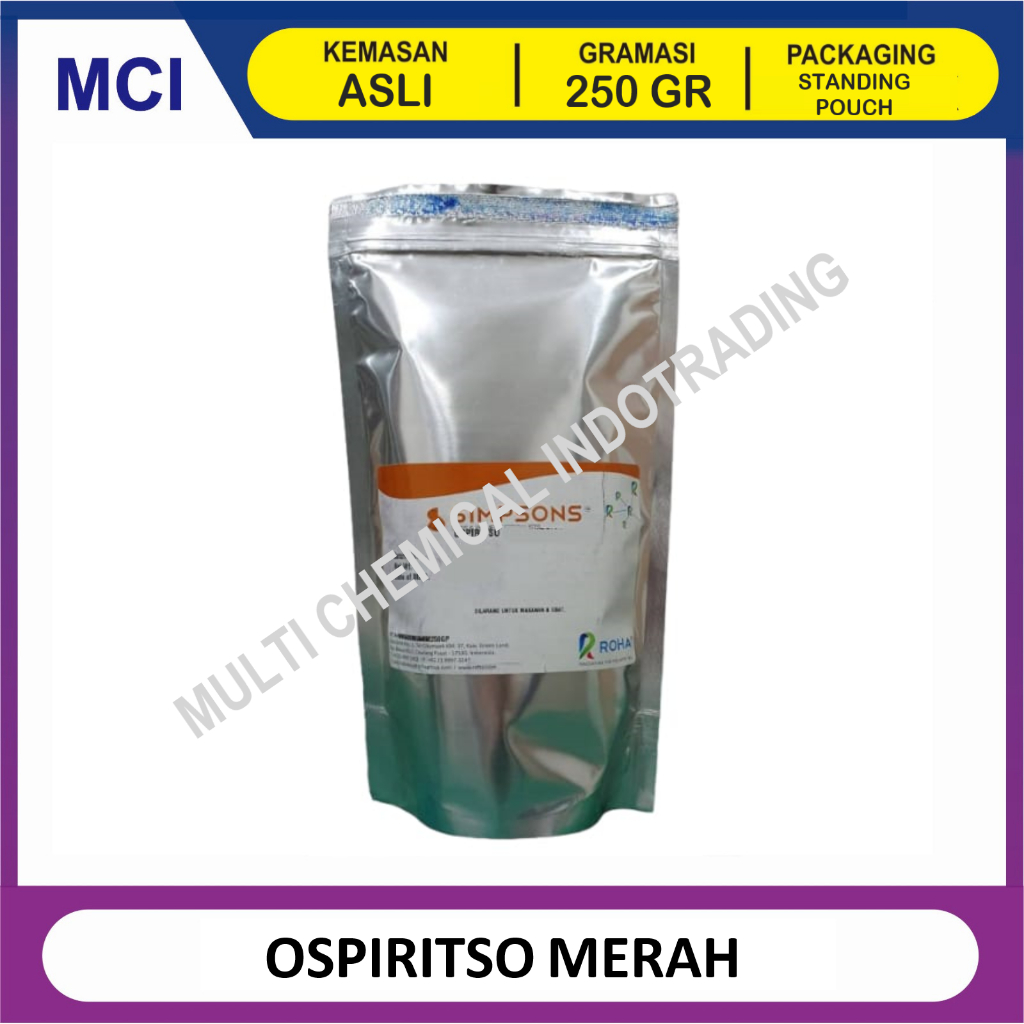 

OSPIRITSO CANDLE RED 1615 SOLVENT DYES BASIS MINYAK MERAH - 1 POUCH 250 GR