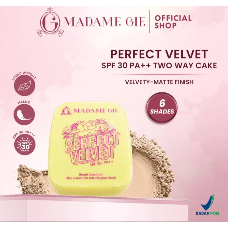Madam Gie Perfect Velvet SPF 30PA++ Two Way Cake | MakeUp Bedak Padat