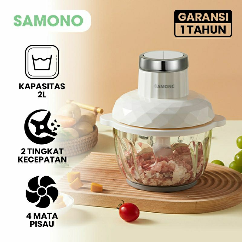 Samono Blender Daging Chopper Kaca Garansi Resmi