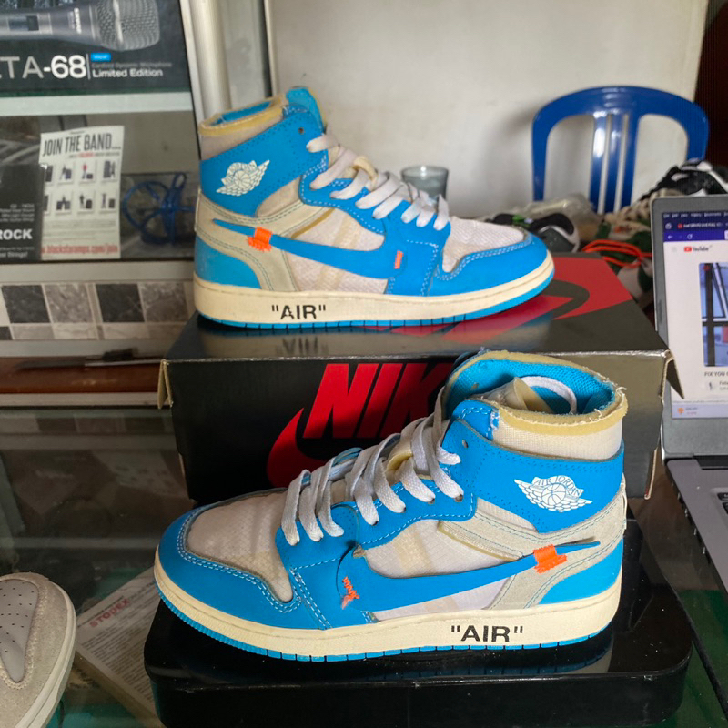 JORDAN 1 RETRO HIGH (Off-White University Blue)(38.5)
