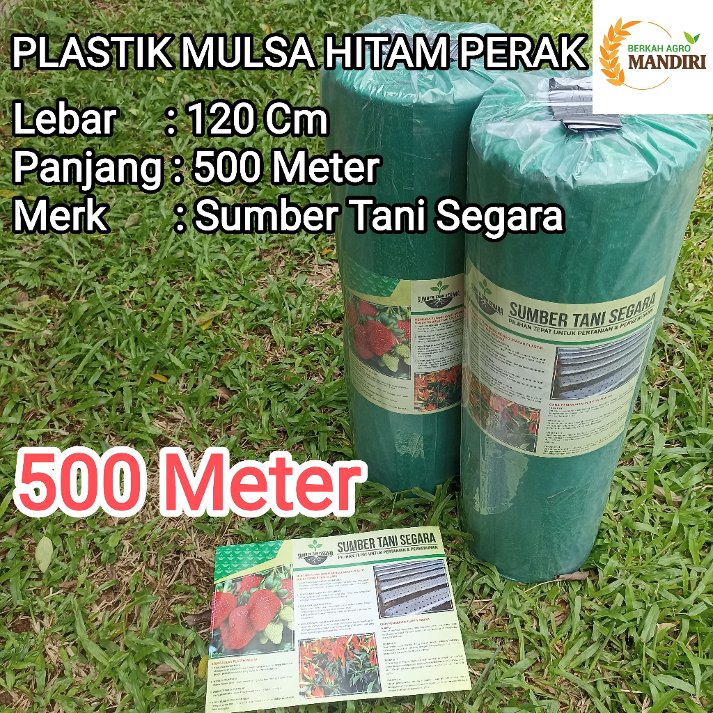 Plastik Mulsa Hitam Perak 500 Meter Mtr