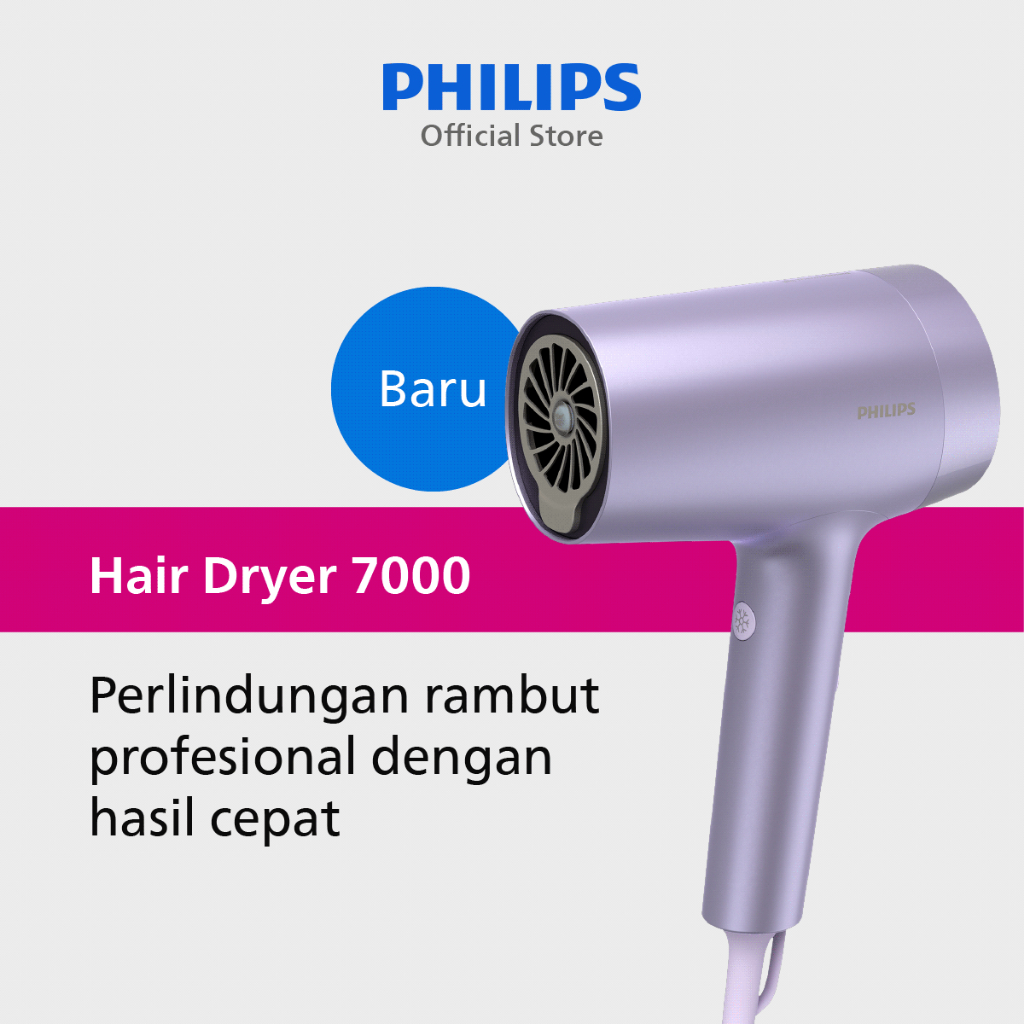 Philips | Hair Dryer 7000 | Pengering Rambut | Melindungi Rambut dengan ThermoShield Advanced Teknol