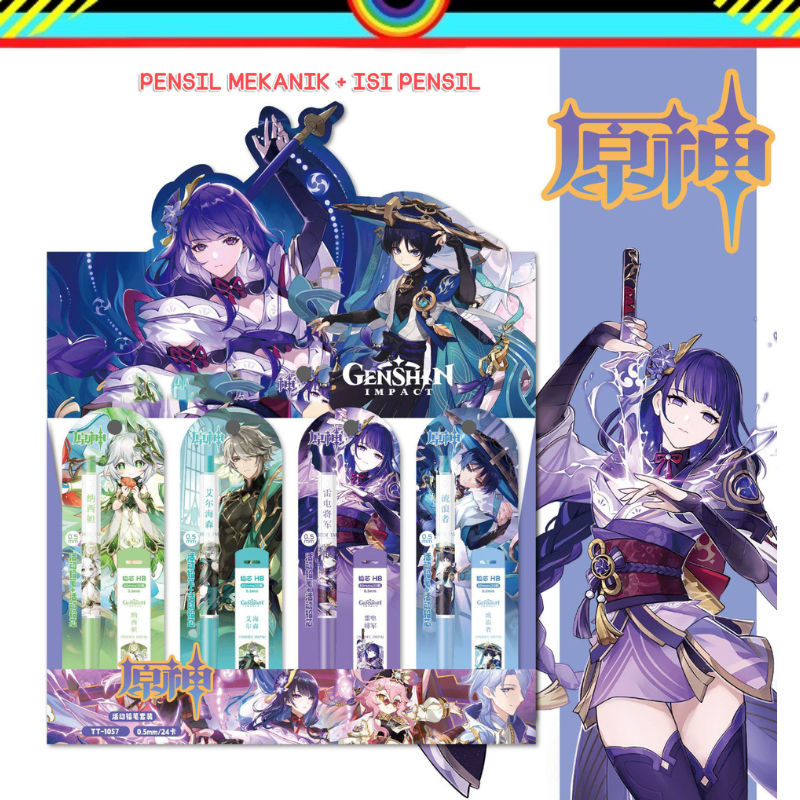 

FREE ISI PENSIL + PENSIL MEKANIK PENCIL 0.5mm MOTIF GAME KARAKTER GENSHIN IMPACT LUCU ALAT TULIS PERLENGKAPAN SEKOLAH ATS ATK KANTOR GD