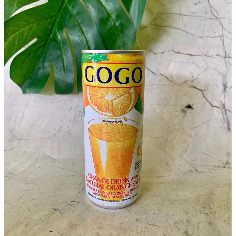 

Gogo Orange Drink With Natural Orange Sacs 237ml