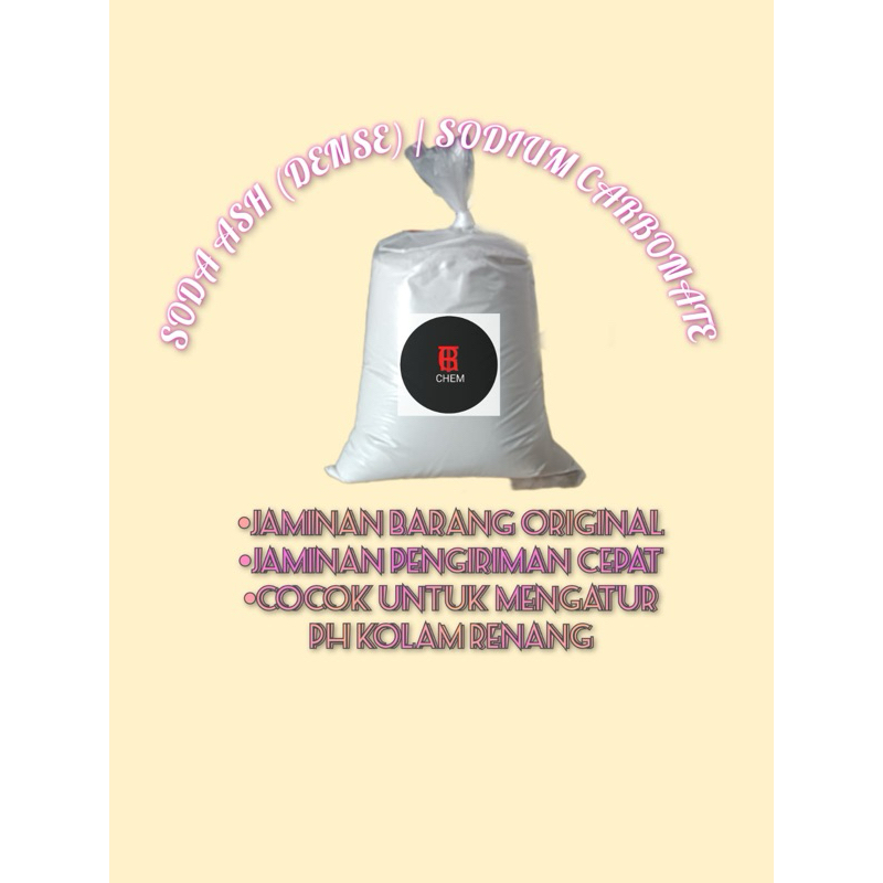 

SODA ASH DENSE / SODIUM CARBONATE / SODA ABU 1 KG