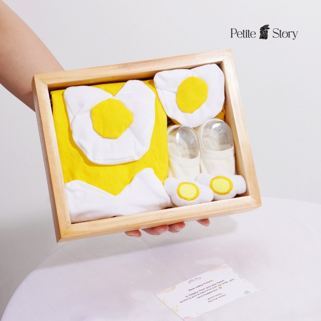 Petite Story - Egg Box - Hampers Bayi Kado Lahiran Newborn / Kado Bayi Perempuan / FREE TAS TOTE BAG