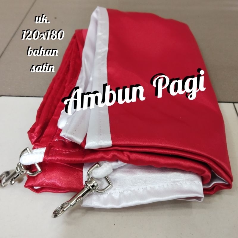 

best seller bendera luar ruangan bendera merah putih bahan satin ukuran 120cm x 180cm ready stock