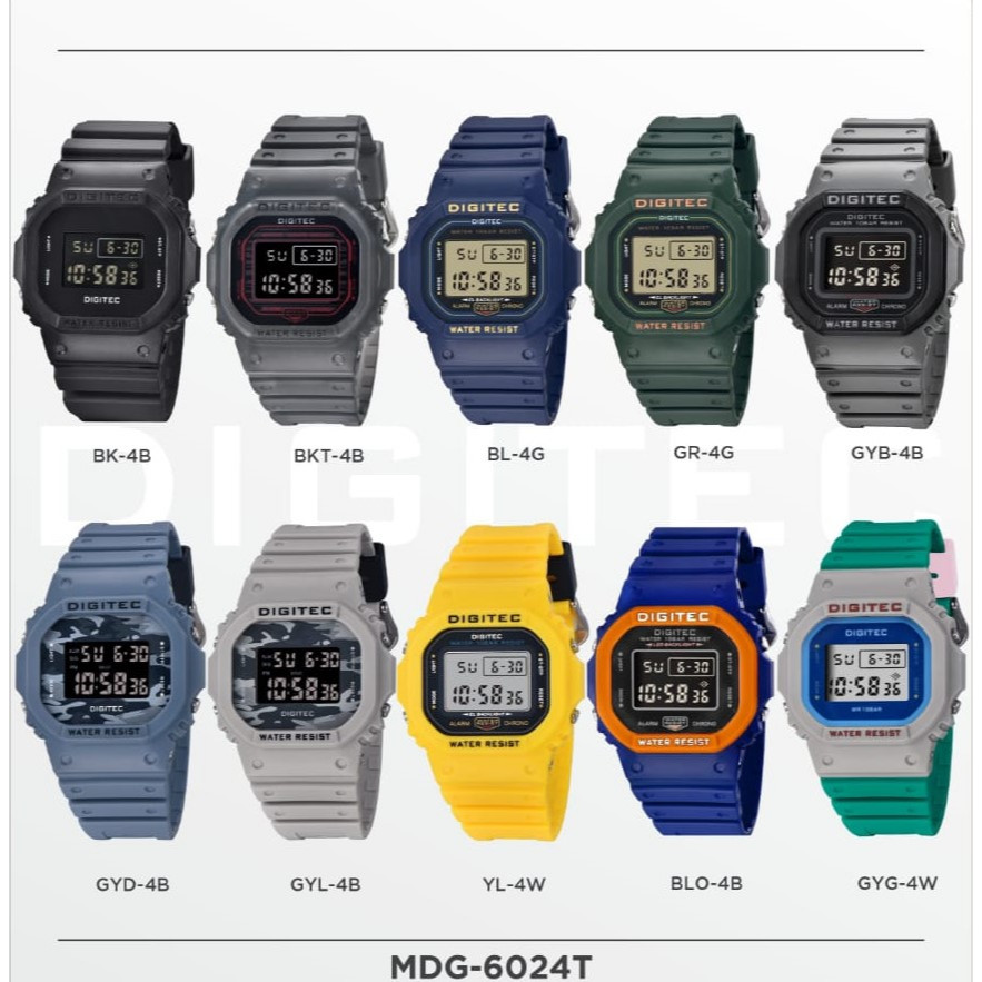 Jam Tangan Digital Pria Digitec MDG-6024T Original Murah