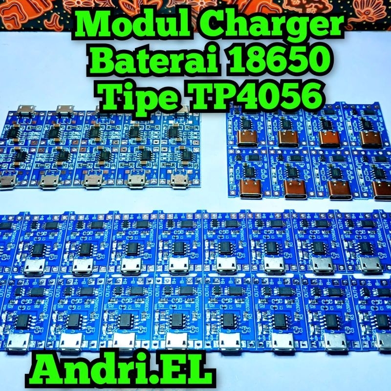 modul charger TP 4056 protect tipe C dan micro USB PCB HW tebal