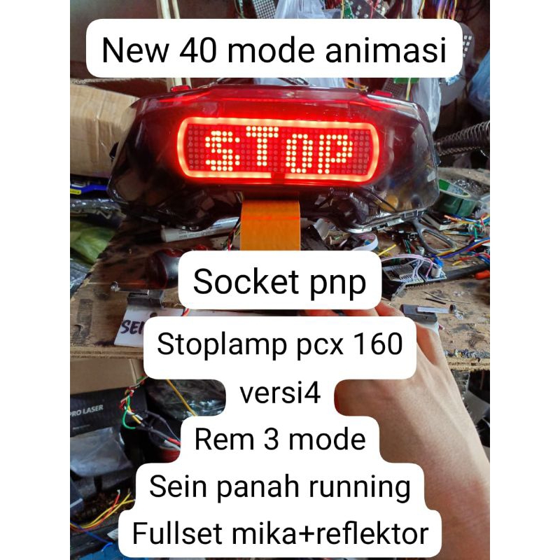 Stoplamp PCX 160 custom runningtext versi 4