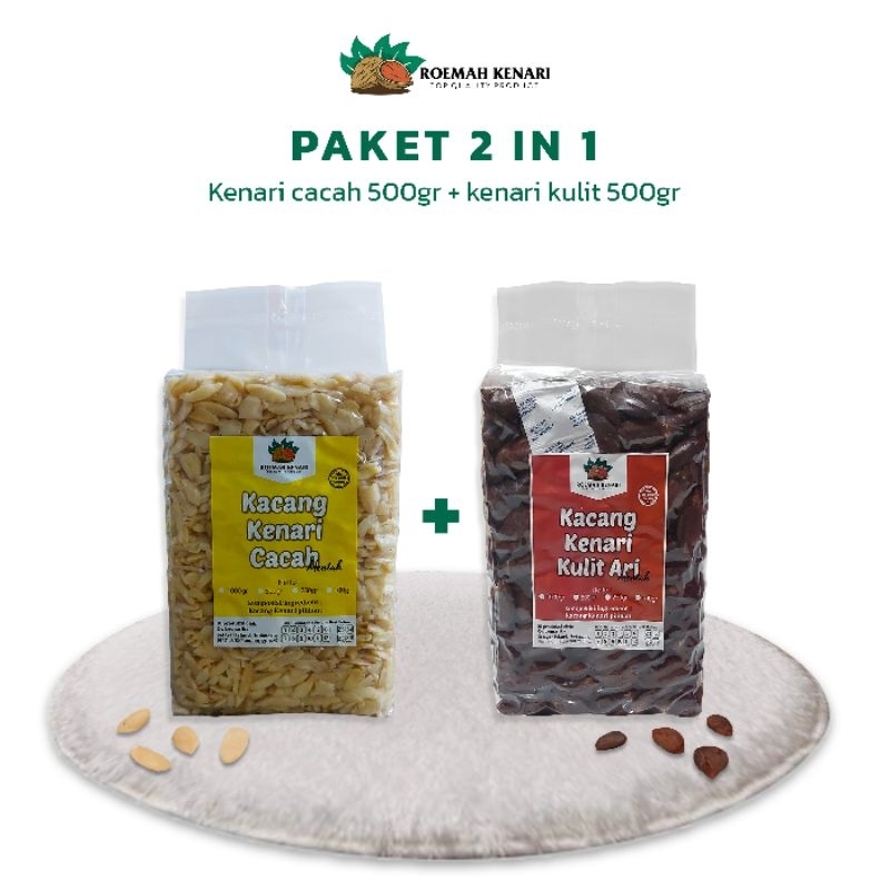 

Promo Paket Bundling - Kacang Kenari Cacah 500gr + Kacang Kenari Kulit Ari 500gr