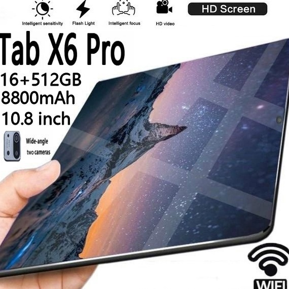 KODE K28S Bisa CODTablet PC Baru Galaxy 6Pro 12GB  512GB Tablet Android 11inch Layar Full Screen Lay