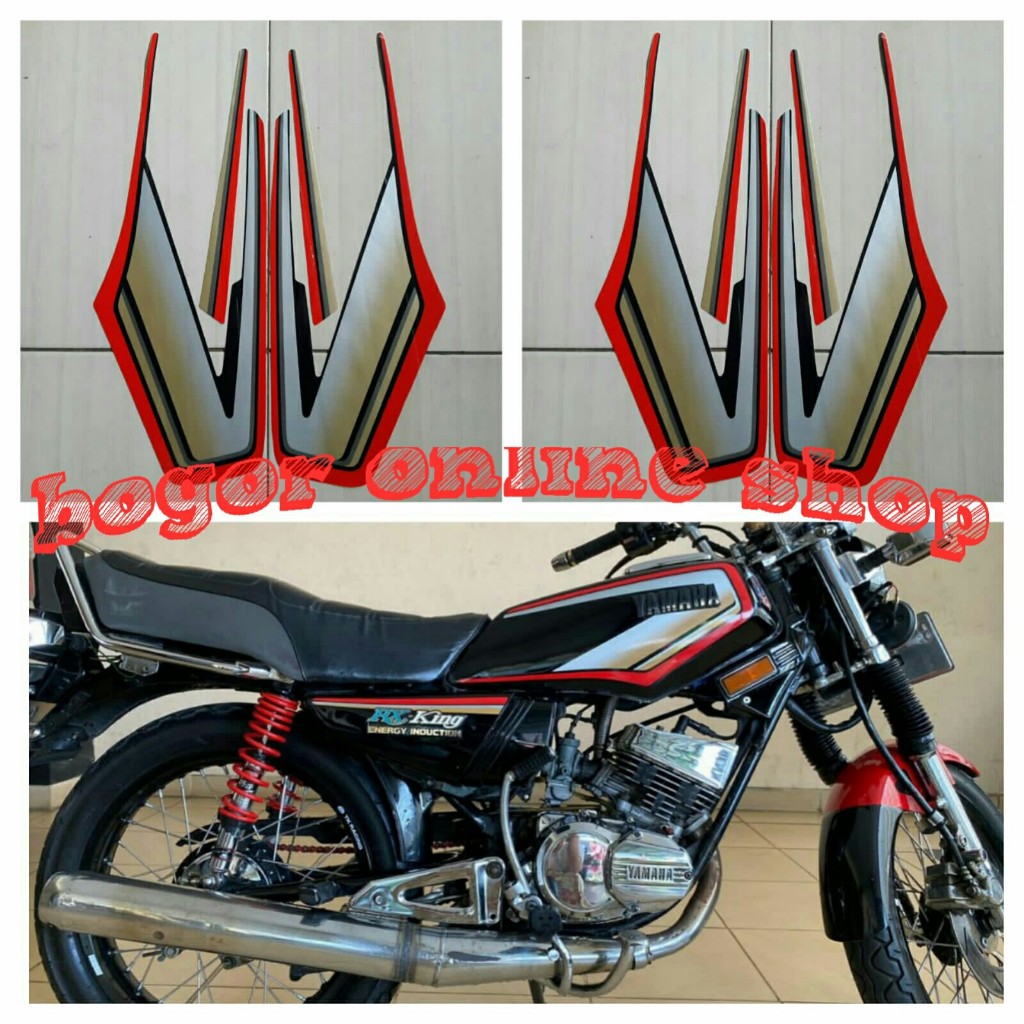 stiker body lis motor rx king 1993 merah