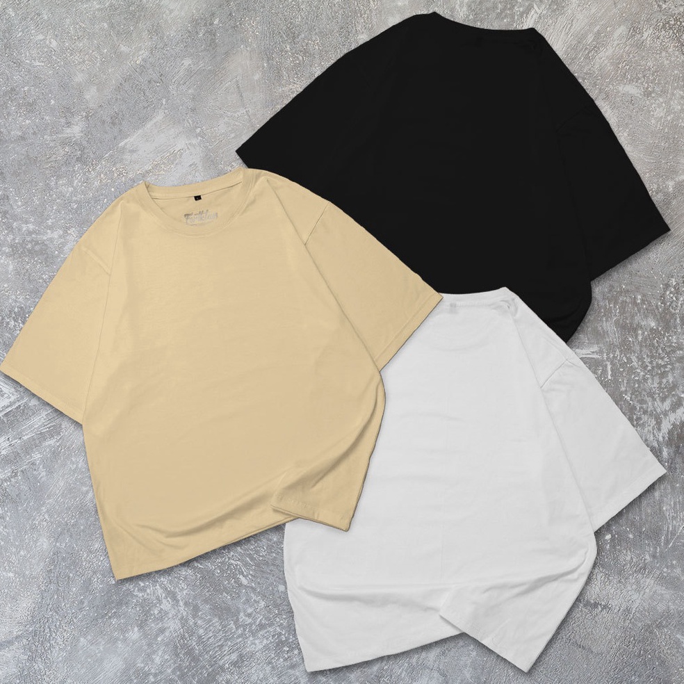 GROSIR MURAH FortKlass Kaos Polos Oversize TShirt Cowok Premium Katun Combed 24S unisex pria wanita 