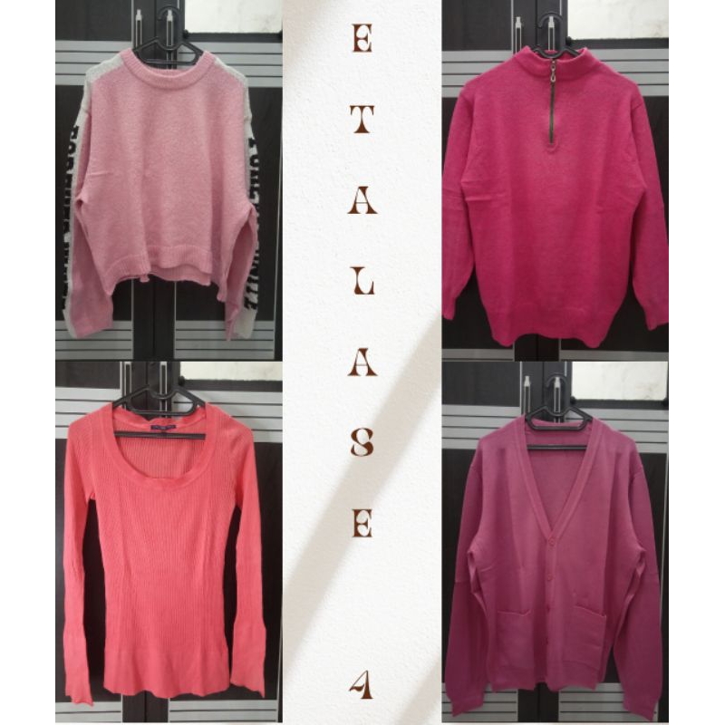 Etalase 4 Preloved / baju bekas / rajut / sweater / crop / PL / oversize / cardigan / vest