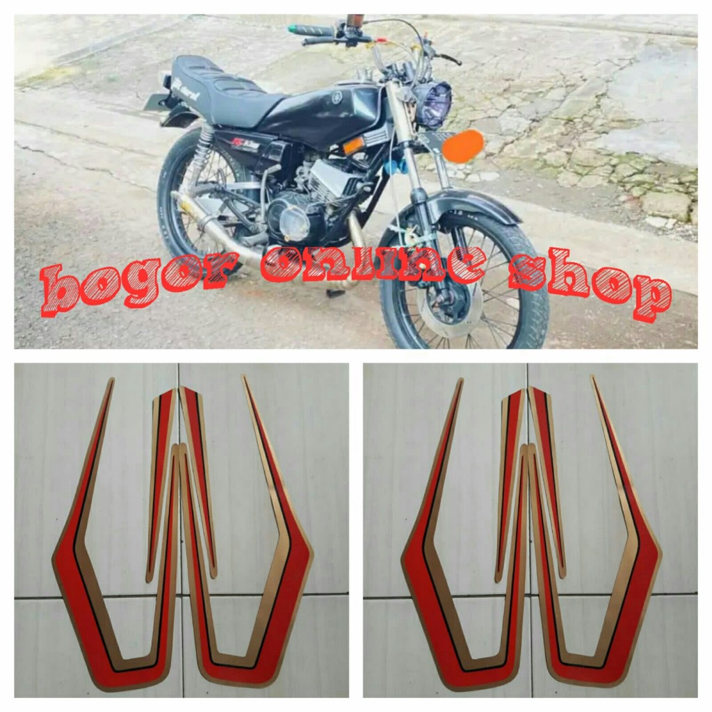 striping motor rx king 1988 merah