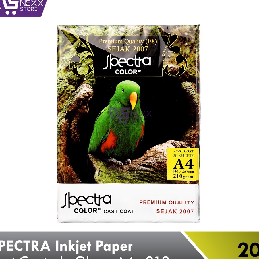 

PROMO SALE SPECTRA Cast Coated Inkjet Paper Glossy A4 21 gsm