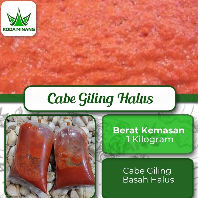 

FLASH SALE Cabe merah giling halus segar Giling basah asli 1kg Giling Halus