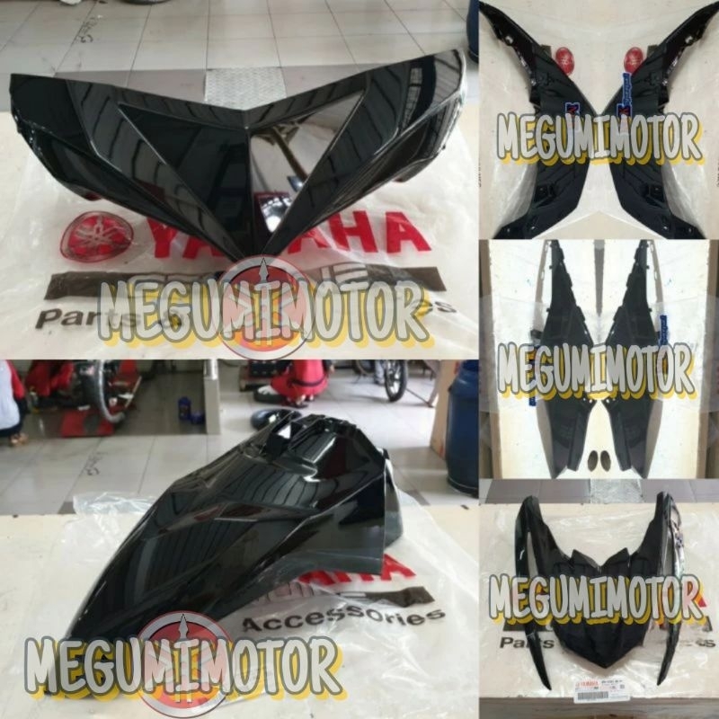 PAKET FULL SET BODY HALUS MIO M3 125 HITAM ORIGINAL YGP