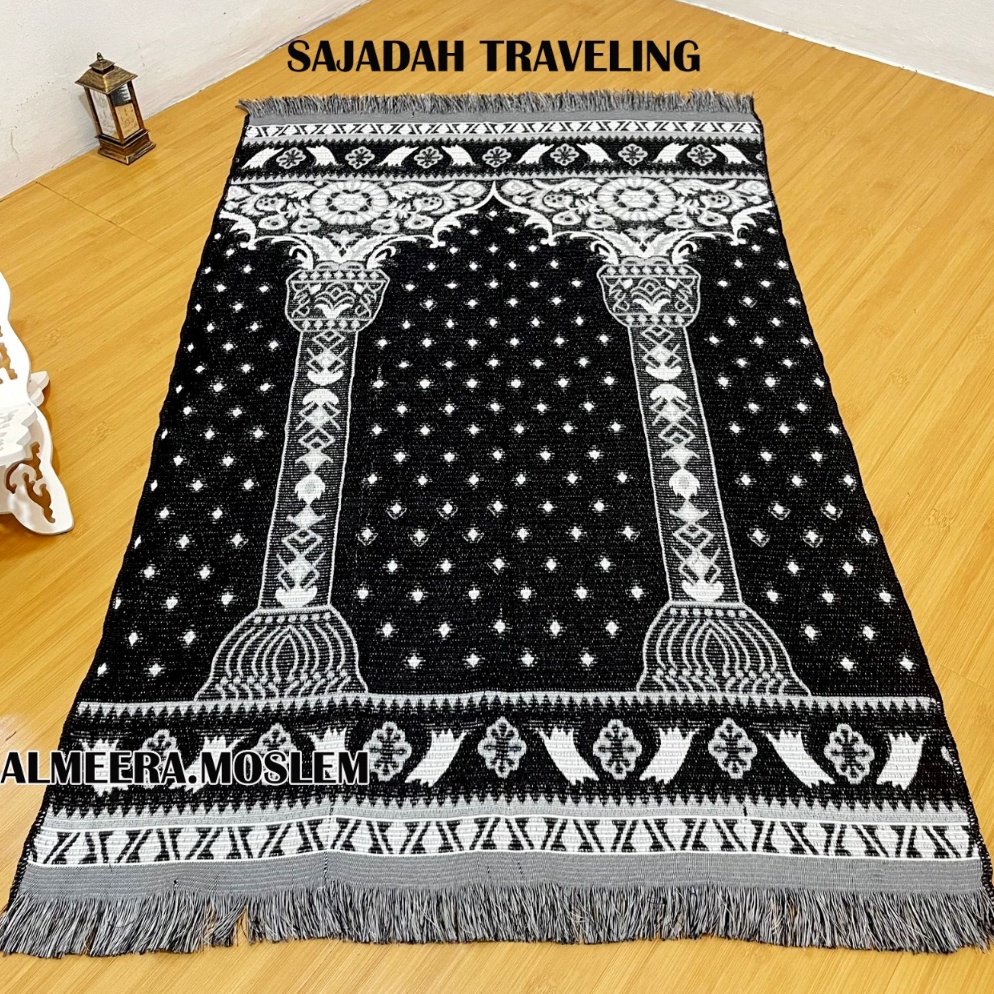 NEW Sajadah Turki Traveling Motif Kiswah 7x11cm Perlengkapan Sholat Sejadah Sauvenir AlmeeraMoslem